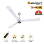 atomberg Renesa+ 1400mm BLDC Motor 5 Star Rated Ceiling Fans for Home with Remote Control | Upto 65% Energy Saving High Speed Fan with LED Lights | 2+1 Year Warranty (Pearl White)