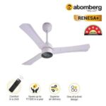 atomberg Renesa+ 900mm BLDC Motor 5 Star Rated Ceiling Fans for Home with Remote Control | Upto 65% Energy Saving High Speed Fan with LED Lights | 2+1 Year Warranty (Pearl White)