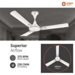 Orient Electric Kiara Shine 1200mm High Speed Ceiling Fan (Pearl Metallic White)