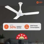 Orient Electric I- Float 1200mm 32W Intelligent BLDC Ceiling Fan for Home | 5 Star Rated Fan | Energy-saving and Cost-saving BLDC Ceiling Fan | 3-year Warranty (White)