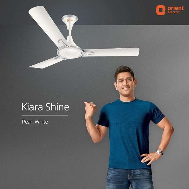 Orient Electric Kiara Shine 1200mm High Speed Ceiling Fan (Pearl Metallic White)
