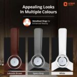 Orient Electric I- Float 1200mm 32W Intelligent BLDC Ceiling Fan for Home | 5 Star Rated Fan | Energy-saving and Cost-saving BLDC Ceiling Fan | 3-year Warranty (White)