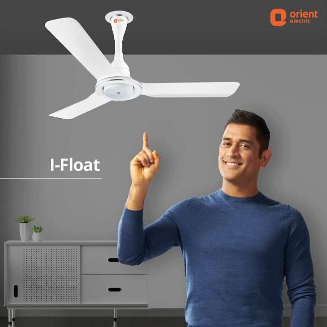 Orient Electric I- Float 1200mm 32W Intelligent BLDC Ceiling Fan for Home | 5 Star Rated Fan | Energy-saving and Cost-saving BLDC Ceiling Fan | 3-year Warranty (White)