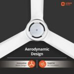 Orient Electric I- Float 1200mm 32W Intelligent BLDC Ceiling Fan for Home | 5 Star Rated Fan | Energy-saving and Cost-saving BLDC Ceiling Fan | 3-year Warranty (White)