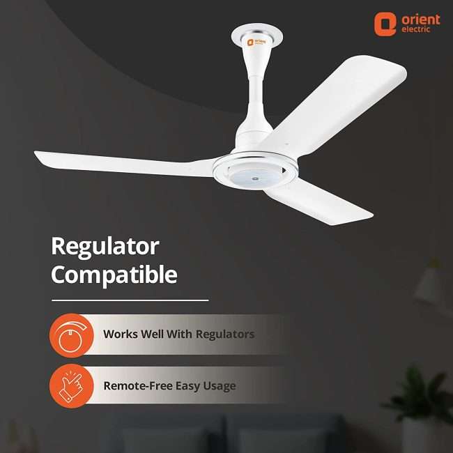 Orient Electric I- Float 1200mm 32W Intelligent BLDC Ceiling Fan for Home | 5 Star Rated Fan | Energy-saving and Cost-saving BLDC Ceiling Fan | 3-year Warranty (White)