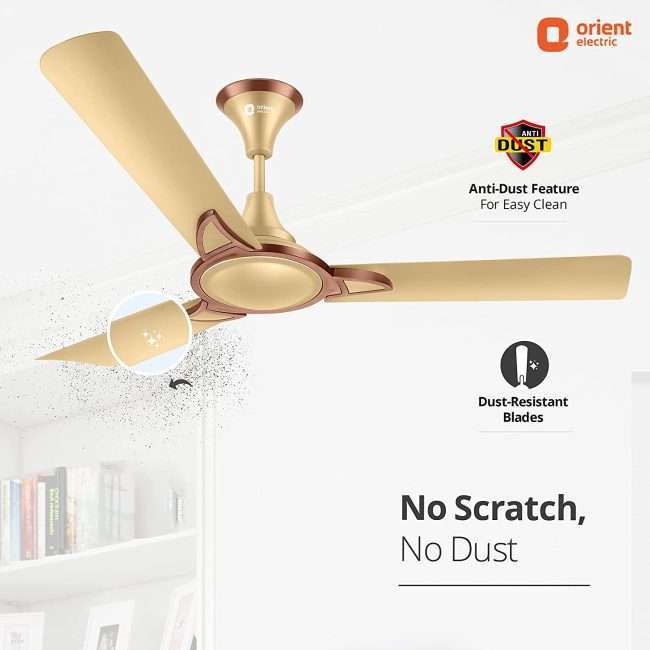 Orient Electric Kiara Shine 1200mm High Speed Ceiling Fan (Chocolate Gold)