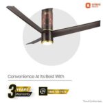 Orient Electric Aeroslim 1200mm BLDC motor Smart Ceiling Fan with IOT, Remote & Under light (Flame Gold)
