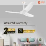 Orient Aeroquiet Ceiling Fan for Home 48 inch 1200mm (White)
