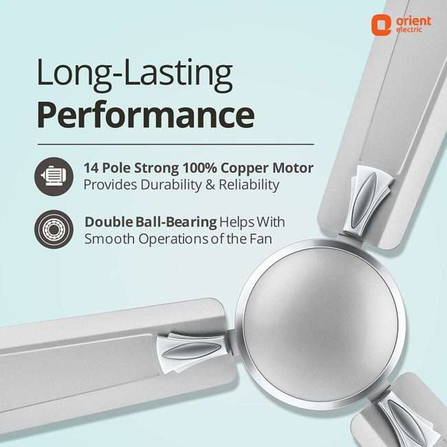 Orient Electric Gratia  1200 MM Deco Fan (Silky Silver)