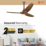 Orient Aeroquiet Ceiling Fan for Home 48 inch 1200mm (Caramel Brown)