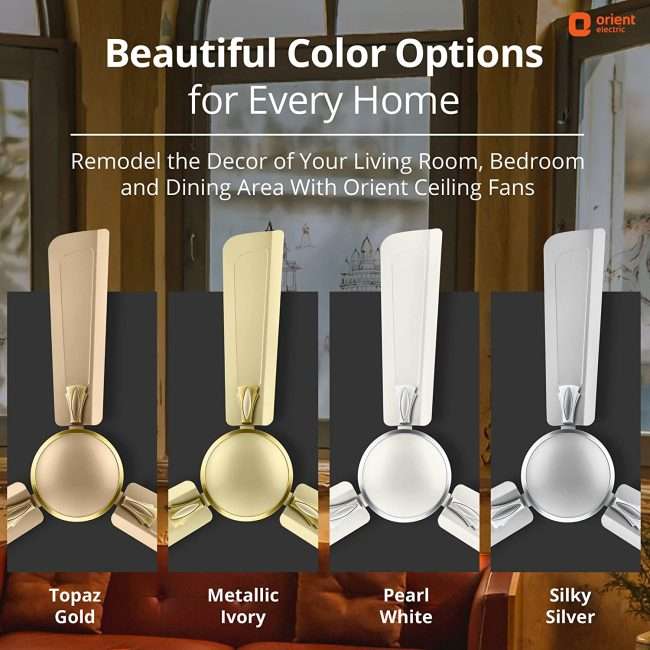 Orient Electric Gratia  1200 MM Deco Fan (Silky Silver)