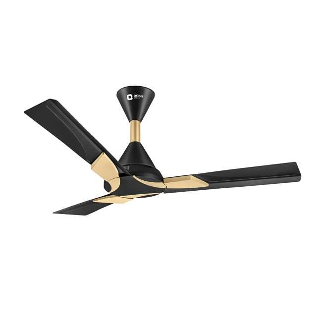 Orient Electric Wendy 1200mm ceiling fan (Metallic Black-Gold)