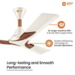 Orient Electric Wendy 1200mm Ceiling Fan (Pearl White/Walnut)