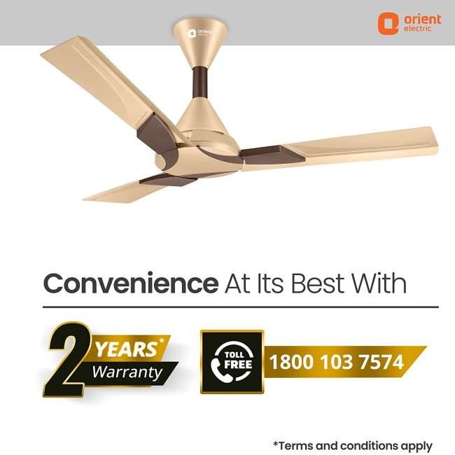 Orient Electric Wendy 1200mm Ceiling Fan (Topaz Gold/Brown)