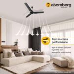 atomberg Ikano 1200mm BLDC Motor 5 Star Rated Ceiling Fans for Home with Remote Control | Upto 65% Energy Saving High Speed Fan with LED Lights | 2+1 Year Warranty (Black)