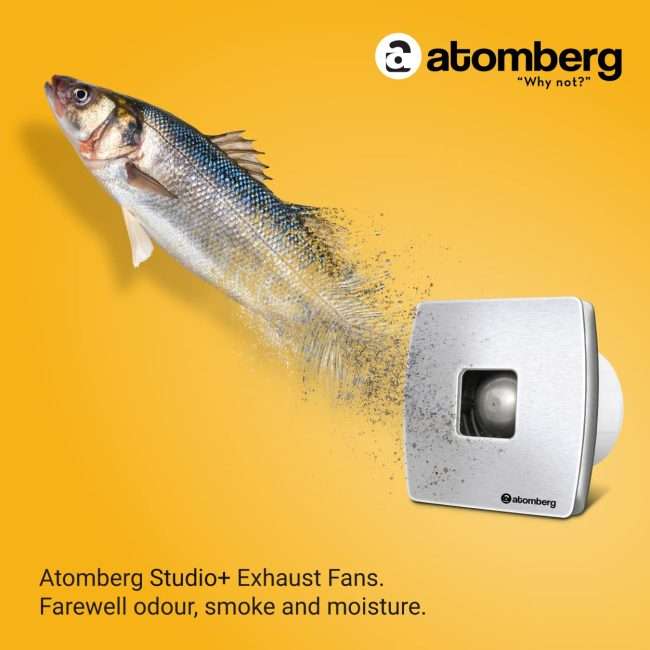 atomberg Studio+ 150mm (sweep size) BLDC motor Energy Saving Exhaust Fan (Stainless Steel)