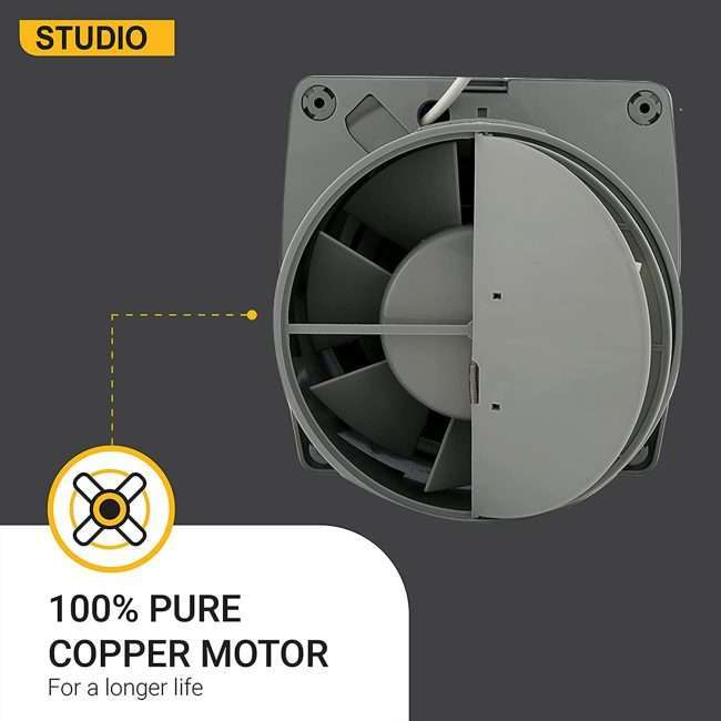 atomberg Studio+ 150mm (sweep size) BLDC motor Energy Saving Exhaust Fan (Stainless Steel)