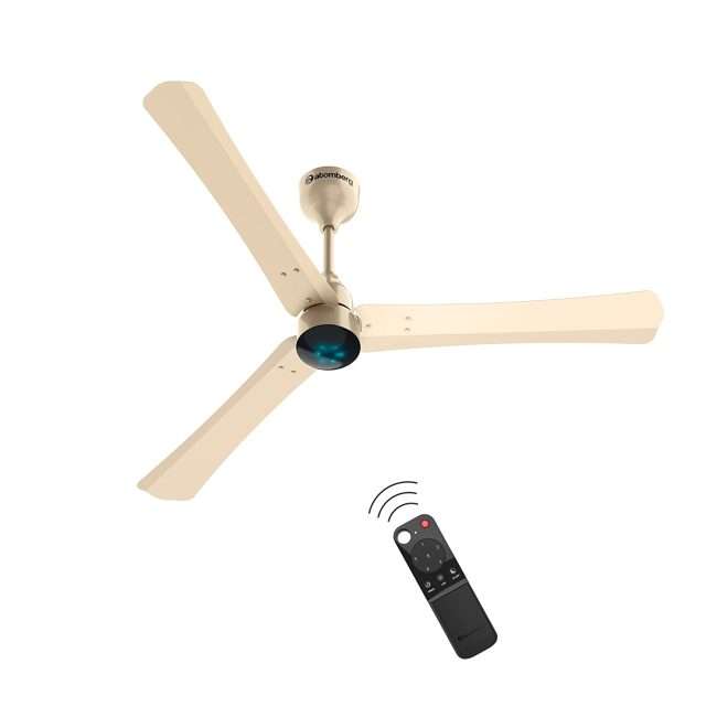 atomberg Renesa+ 1200mm BLDC Motor 5 Star Rated Ceiling Fans for Home with Remote Control | Upto 65% Energy Saving High Speed Fan with LED Lights | 2+1 Year Warranty (Metallic Gold)