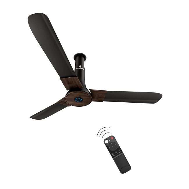 atomberg Studio+ 1200mm BLDC Motor 5 Star Rated Ceiling Fans for Home with Remote Control | Upto 65% Energy Saving High Speed Fan with LED Lights | 1+1 Year Warranty (Earth Brown)