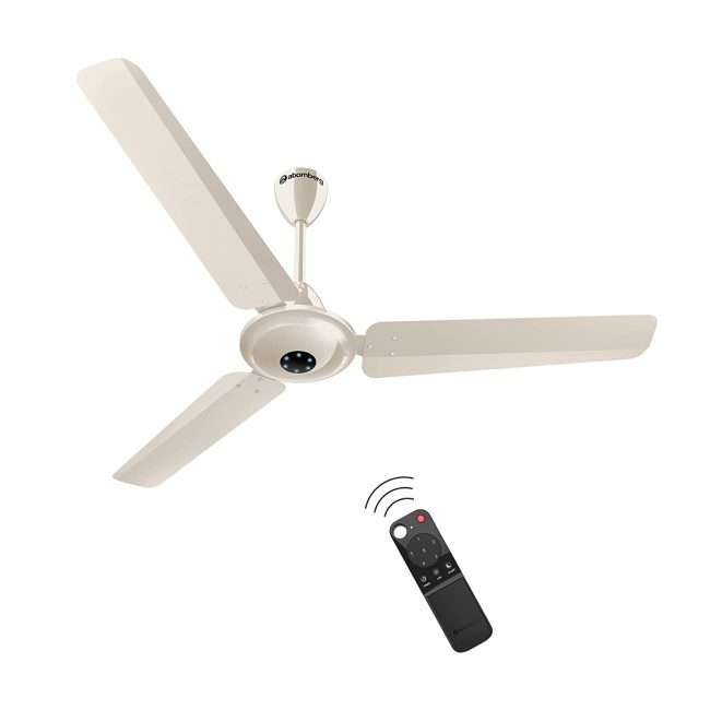 atomberg Ikano 1200mm BLDC Motor 5 Star Rated Ceiling Fans for Home with Remote Control | Upto 65% Energy Saving High Speed Fan with LED Lights | 2+1 Year Warranty (Ivory)