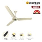 atomberg Ikano 1200mm BLDC Motor 5 Star Rated Ceiling Fans for Home with Remote Control | Upto 65% Energy Saving High Speed Fan with LED Lights | 2+1 Year Warranty (Ivory)