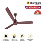 atomberg Renesa Alpha 1200mm BLDC Motor 5 Star Rated Ceiling Fans for Home with Regulator | Upto 65% Energy Saving High Speed Fan | 1+1 Year Warranty (Brown)