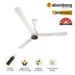 atomberg Renesa+ 1200mm BLDC Motor 5 Star Rated Ceiling Fans for Home with Remote Control | Upto 65% Energy Saving High Speed Fan with LED Lights | 2+1 Year Warranty (Pearl White)