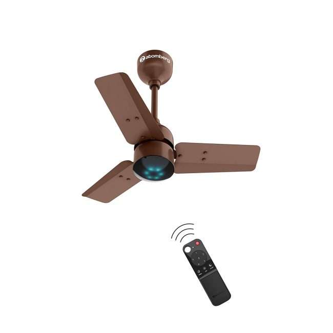 atomberg Renesa 600mm BLDC Motor 5 Star Rated Ceiling Fans for Home with Remote Control | Upto 65% Energy Saving High Speed Fan with LED Lights | 2+1 Year Warranty (Matte Brown)