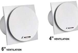 Rexton Plastic Moon Super Silent Ventilation Exhaust Fan - R21307 (6 inches, White)
