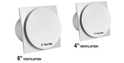 Rexton Plastic Moon Super Silent Ventilation Exhaust Fan - R21307 (6 inches, White)