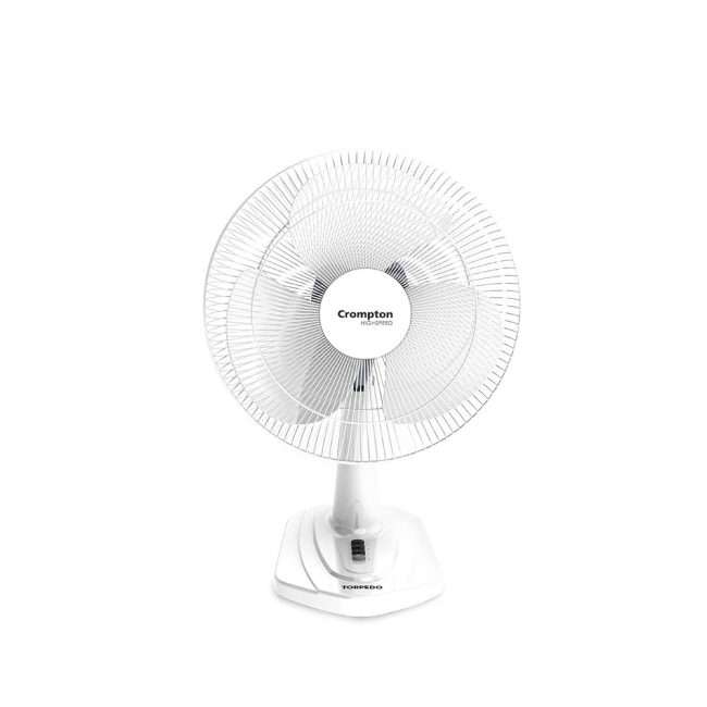 Crompton HighSpeed Torpedo 400-MM 125 Watts Table Fan (KD White)
