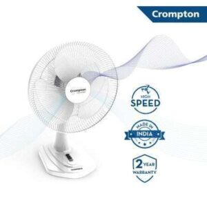 Crompton HighSpeed Torpedo 400-MM 125 Watts Table Fan (KD White)