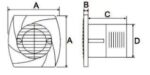 REXTON EXHAUST FAN - CURVE - 150S (RX20282W-6)