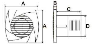 REXTON EXHAUST FAN - CURVE - 150S (RX20282W-6)
