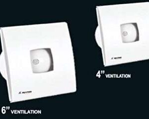 Rexton Plastic Galaxy Super Silent Ventilation Exhaust Fan (White, 6 Inches, R21297-6)