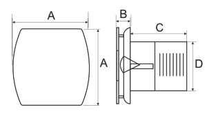 REXTON EXHAUST FAN - CURVE - 150S (RX20282W-6)