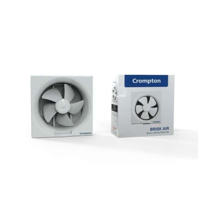Crompton Plastic Brisk Air Plus 6-Inch Exhaust Fan (White)