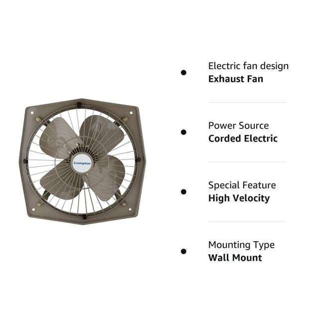 CROMPTON TRANSAIR REVERSIBLE 225 mm Exhaust Fan (Grey)