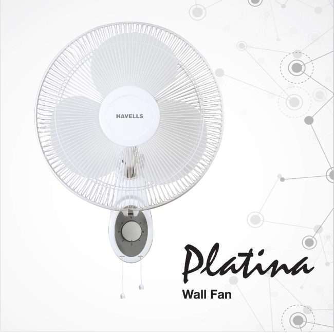 Havells Platina HS 400mm Wall Fan (White)