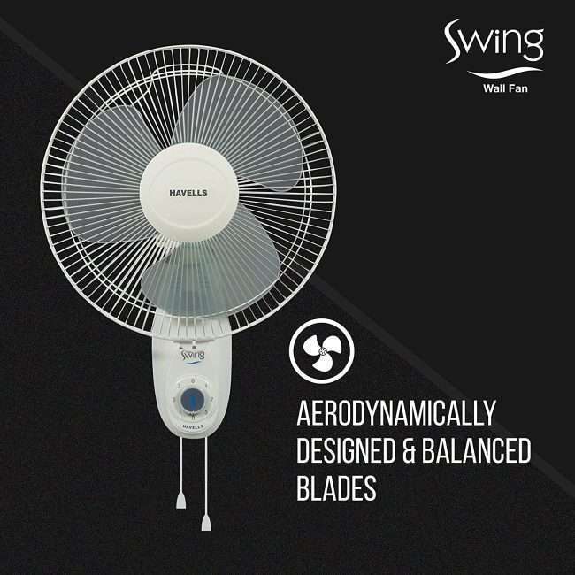 HAVELLS SWING WALL FAN 400MM (OFF WHITE)