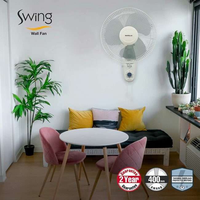 HAVELLS SWING WALL FAN 400MM (OFF WHITE)
