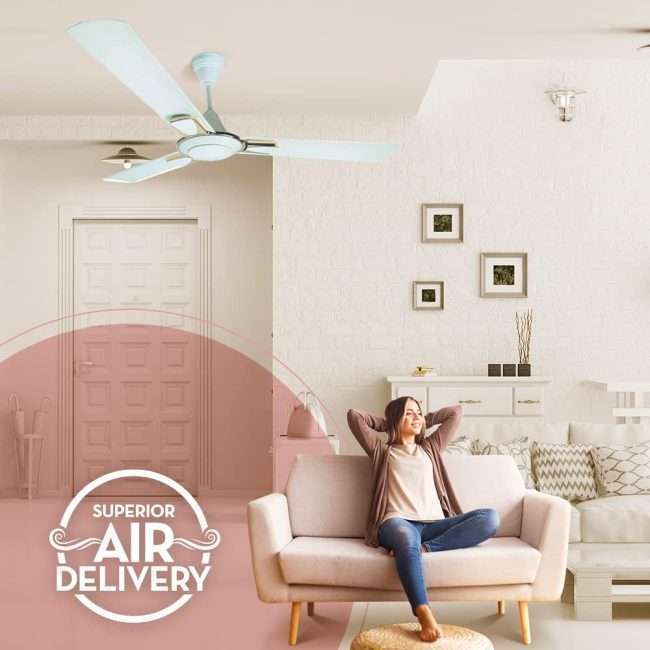 Crompton High Speed Diego 1200mm (48 inch) Ceiling Fan (Opal White)