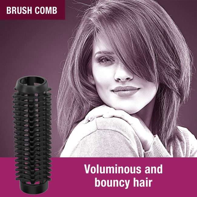 Havells HC4040 5 in 1 Hair Styler - Straightener, 19mm Curler, Crimper, Conical Curler & Volume Brush for Multiple Styles - (Silver & Black) (Silver & Black) (HC4045)