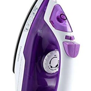 Crompton Fabrimagic 1200 W Steam Iron with 200 ml water tank, Upto 13g /min steam output and Teflon coating soleplate (purple), Small (ACGSI-FABRIMAGIC)