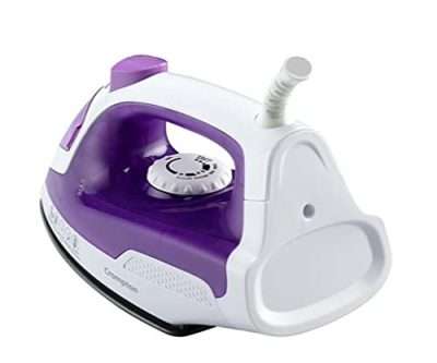 Crompton Fabrimagic 1200 W Steam Iron with 200 ml water tank, Upto 13g /min steam output and Teflon coating soleplate (purple), Small (ACGSI-FABRIMAGIC)
