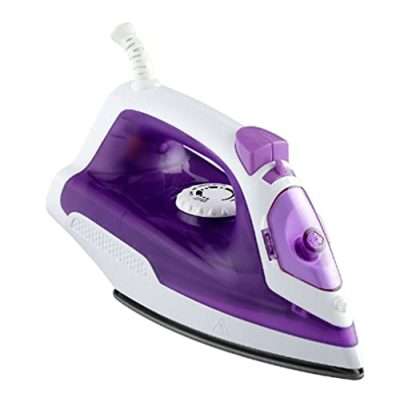 Crompton Fabrimagic 1200 W Steam Iron with 200 ml water tank, Upto 13g /min steam output and Teflon coating soleplate (purple), Small (ACGSI-FABRIMAGIC)