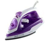 Crompton Fabrimagic 1200 W Steam Iron with 200 ml water tank, Upto 13g /min steam output and Teflon coating soleplate (purple), Small (ACGSI-FABRIMAGIC)