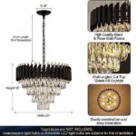 TRACKLITE JHUMAR Brontes k9 cystral Glass Modern Ceiling jhummer/Chandelier Light Fixture (BLACK GOLD)  (4 FEET -L 8 FEET W)                                    (INSTALLATION FREE +12 BULB FREE FREE )