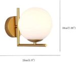 TRACKLITE MORDEN Wall Lamp Iron Glass Globe Lampshade Bedroom Wall Light (Corded Electric,White, Golden)       ( WHITH BULB FREE FREE FREE )