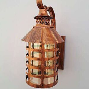 TRACKLITE Wall Light/Wall Lamp to Décor Home/Living Room/Bedroom/Office/Dining/Cafe/Restaurants, Doom Design, Golden Antique ( WITH 1 BULB FREE FREE )